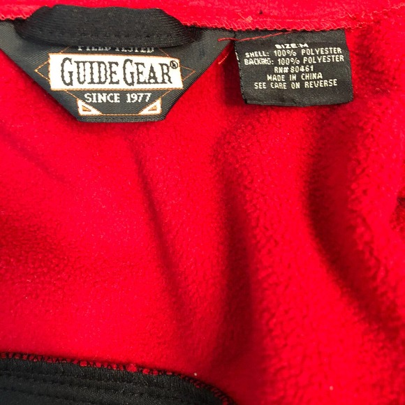 Guide Gear Sweater Mens Size Med Fleece Jacket Ltd Ed. 510/800 Red Outdoors - Picture 4 of 6